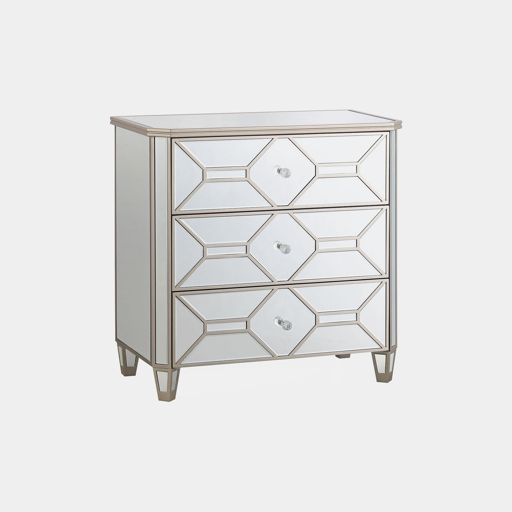 Ruby - 3 Drawer Mirrored Chest