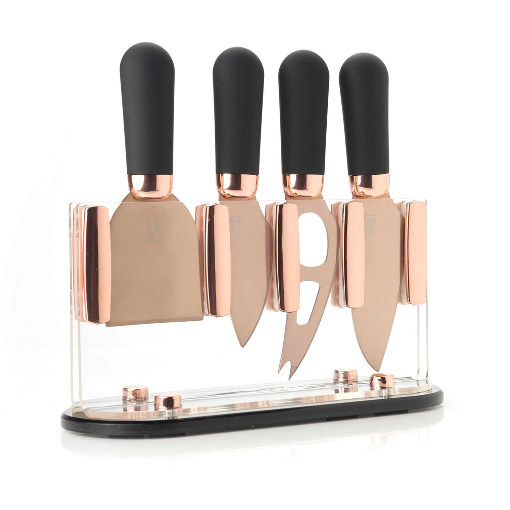 Brooklyn Rose Gold Cheese Knife Set