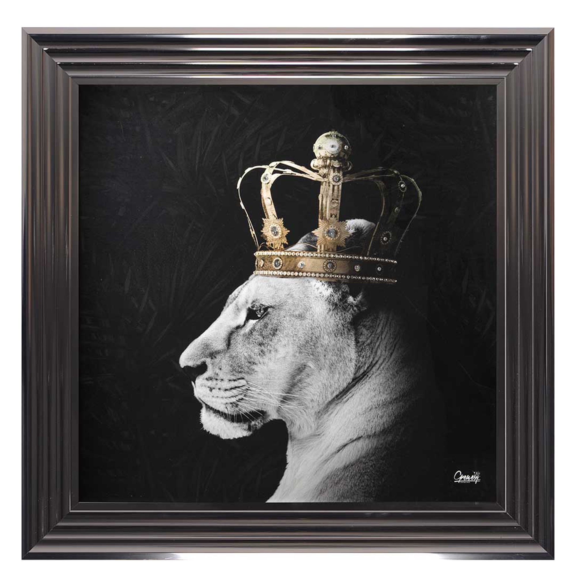 Lion 'Queen' Metallic Stepped Frame