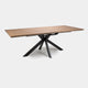 180x100cm Rectangular Extending Dining Table Oak Finish Top