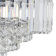 LA Collection Vienna 3 Light Semi Flush Fitting Crystal/Chrome