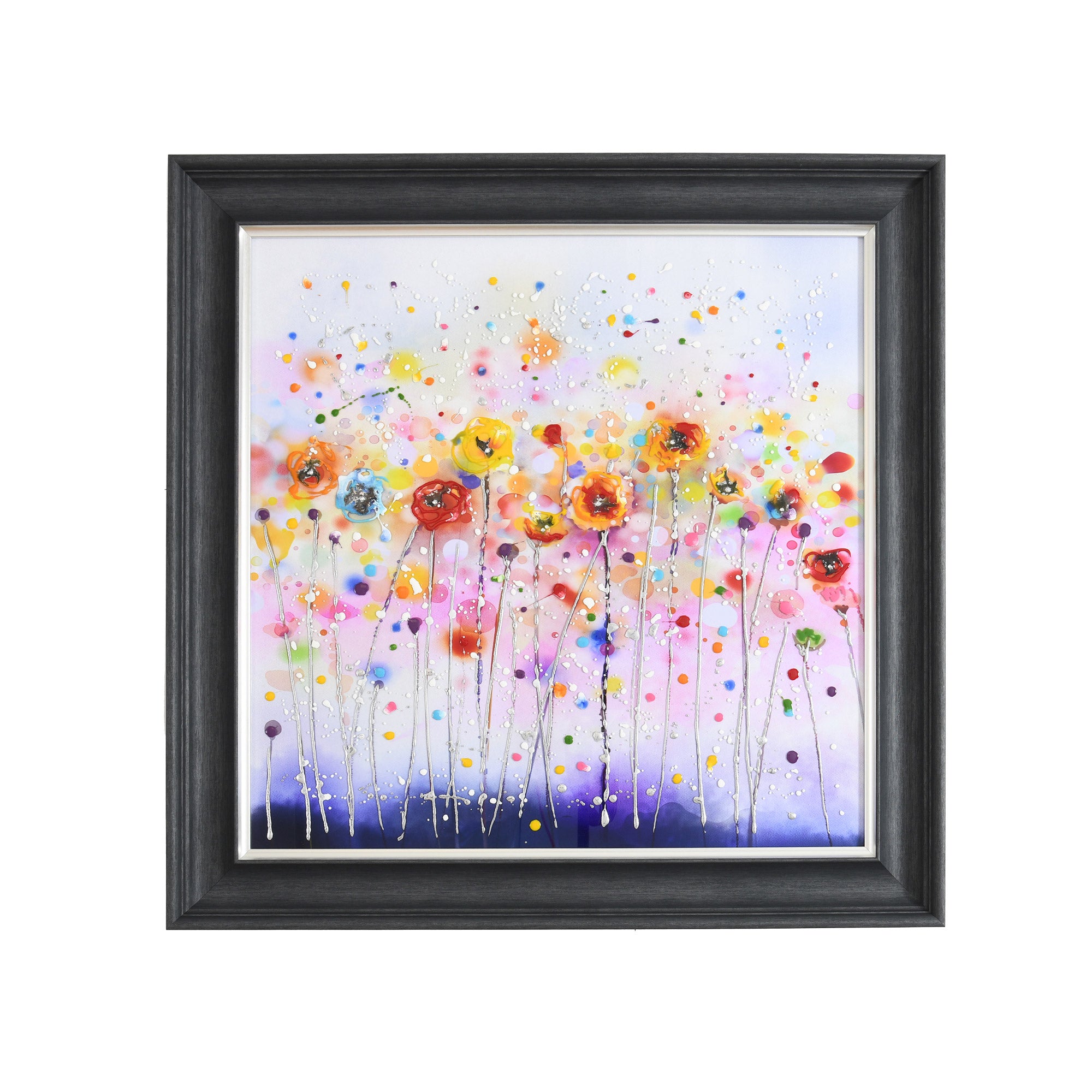 Playful Poppies Silver Frame