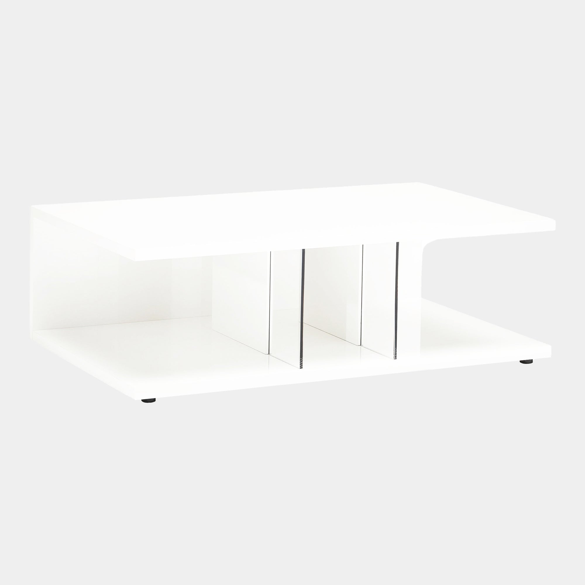 126x76cm table In White High Gloss