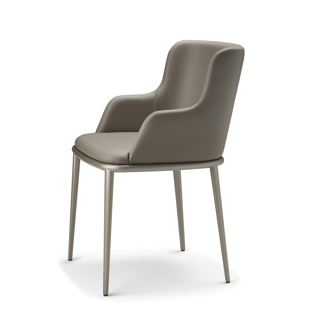 Cattelan Italia Magda ML - Dining Chair With Arms In Synthetic Leather