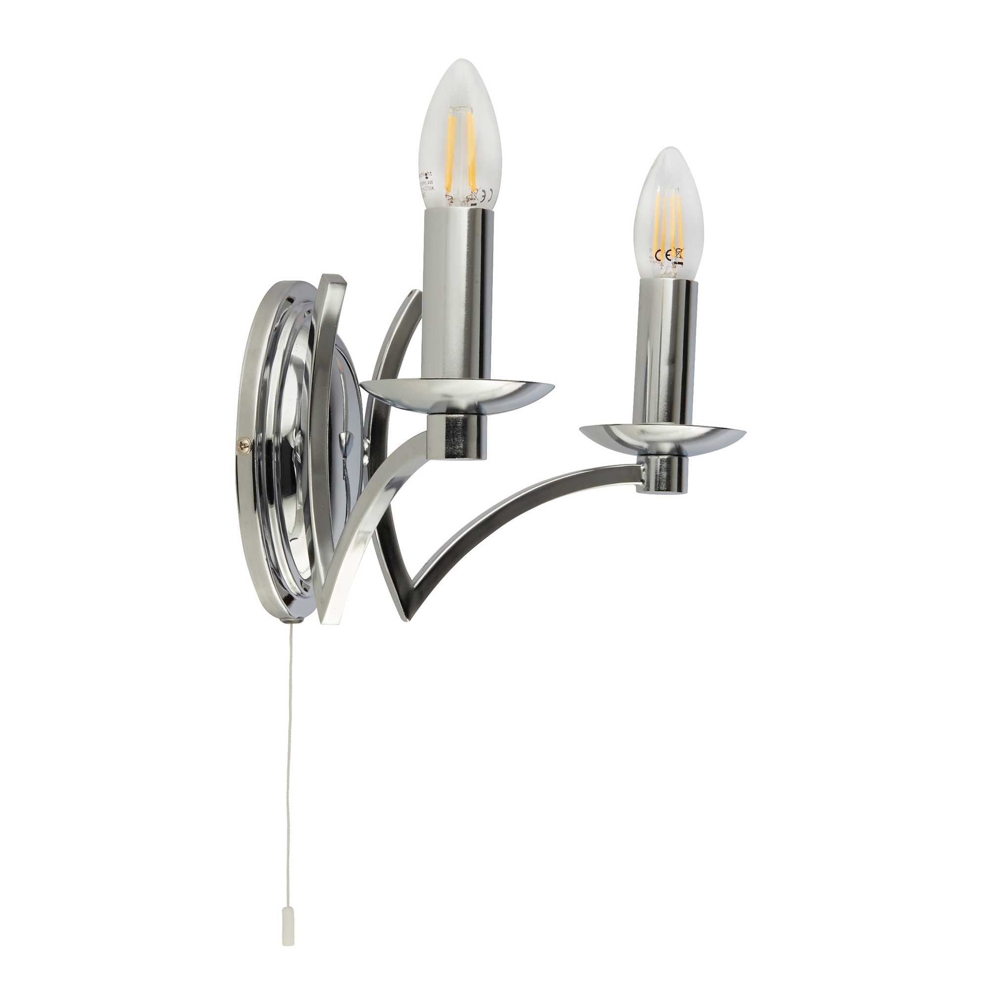 Windsor 2 Wall Light Chrome