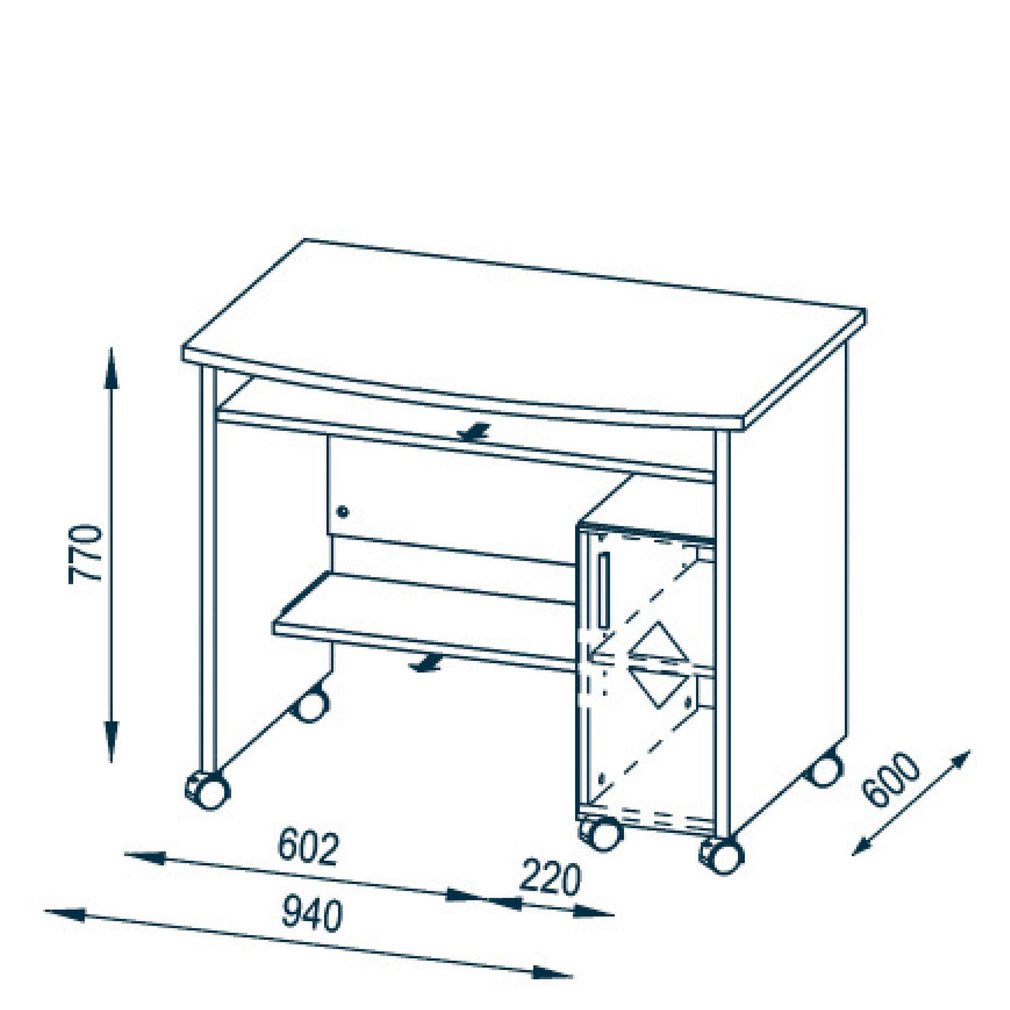 4035-5525 Desk - Sonoma Oak Finish  (Self Assembly Required)