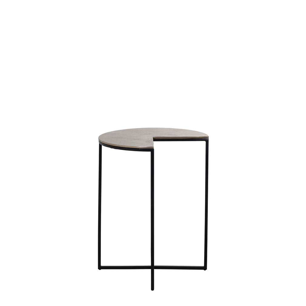 Exham - Corner Side Table In Champagne Gold Finish