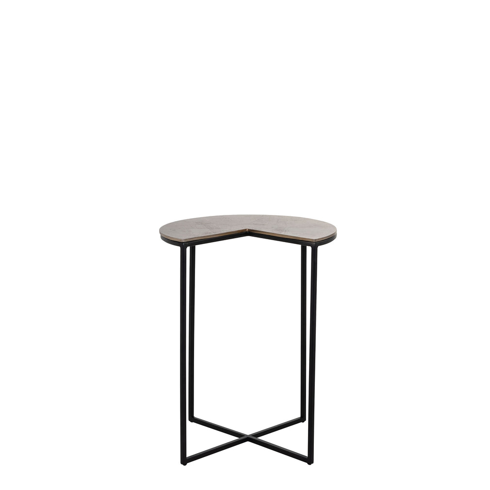 Exham - Corner Side Table In Champagne Gold Finish