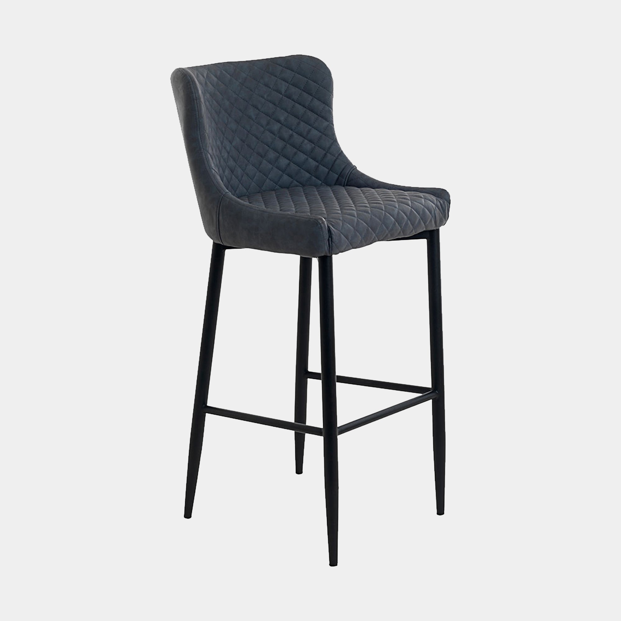 Counter Bar Stool In Dark Grey PU