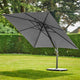 Biarritz - 3m x 3m Square Parasol Inc Cover In Grey With Sand & Water Base