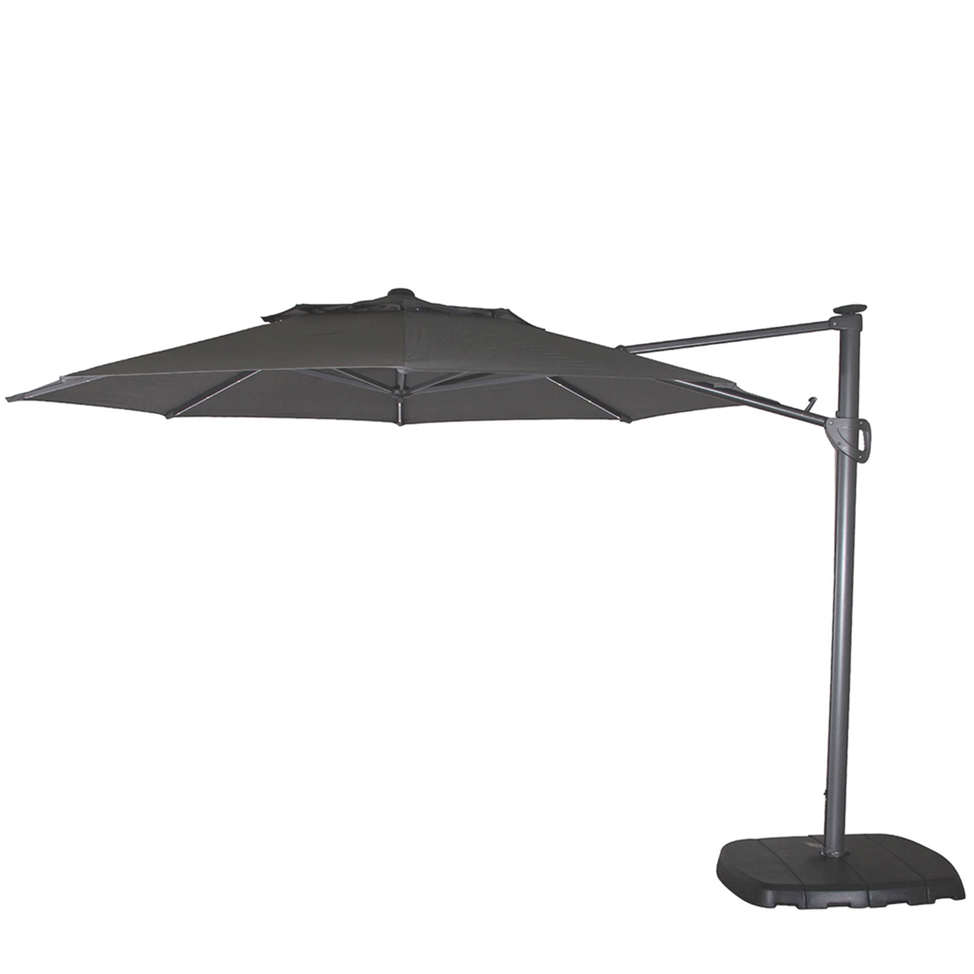 3.3m Round Parasol In Grey