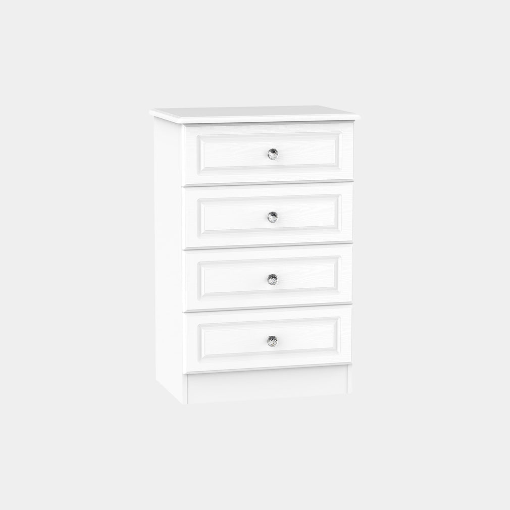 Penshurst - 4 Drawer Midi Chest In White