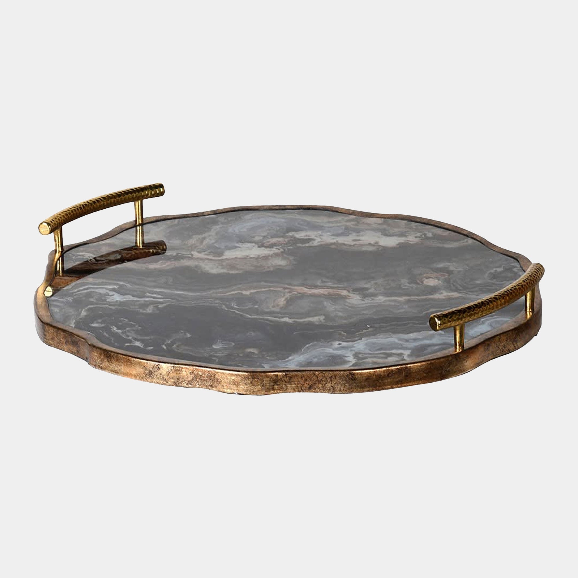 Marble Effect Flat Tray (BO)