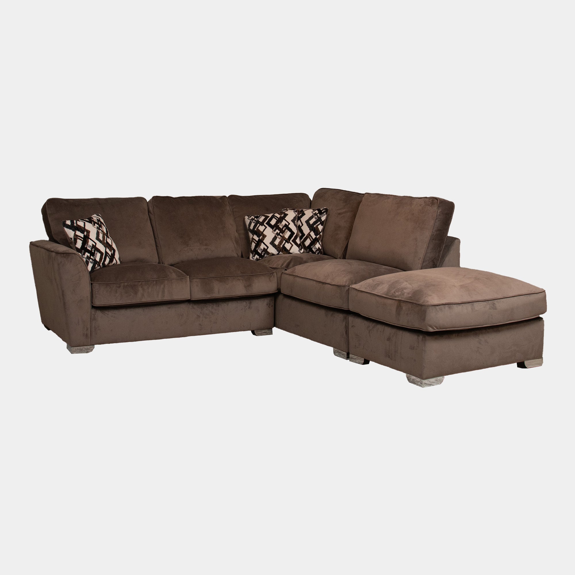 Memphis - LHF Footstool Standard Back Sofabed Corner Group In Fabric Grade C