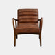 Chair In Waxed Crown Leather With Wood Frame