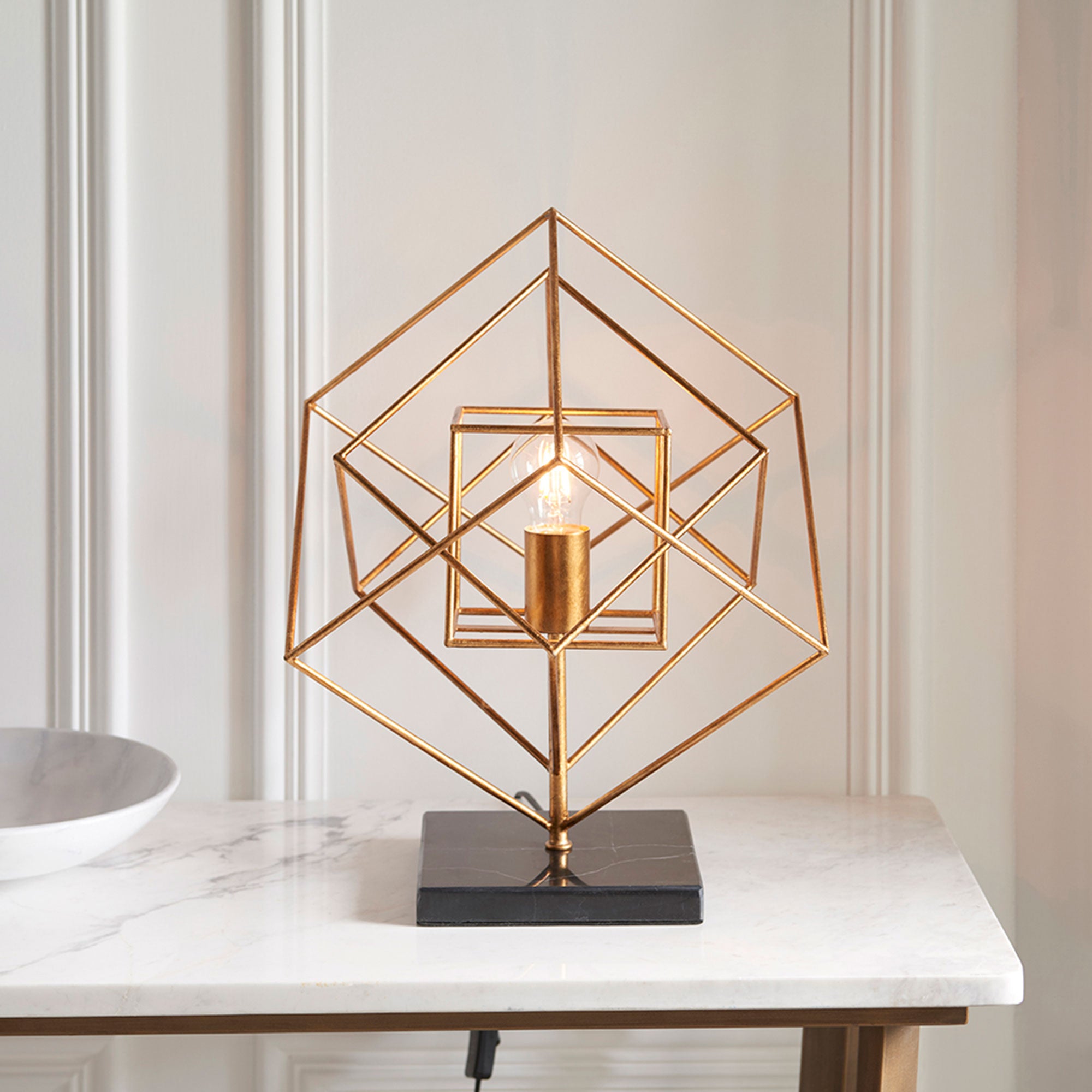 Caja Table Lamp Antique Gold