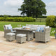 Oyster Bay - Sofa Rising Table Dining Set With Ice Bucket - Grey Rattan