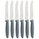 Serrated Knife Set of 6 Grey
