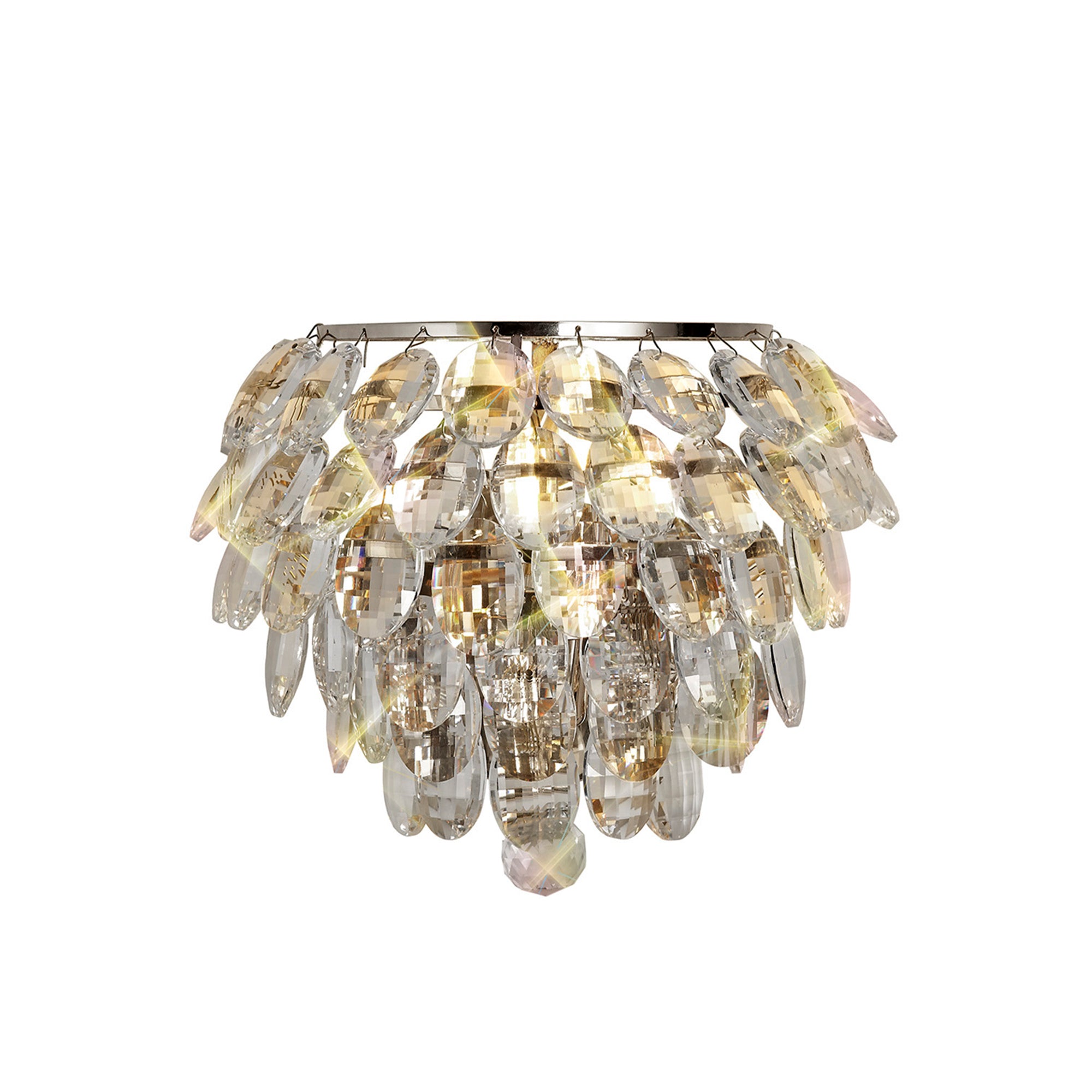 Columbus Chrome Crystal Wall Light