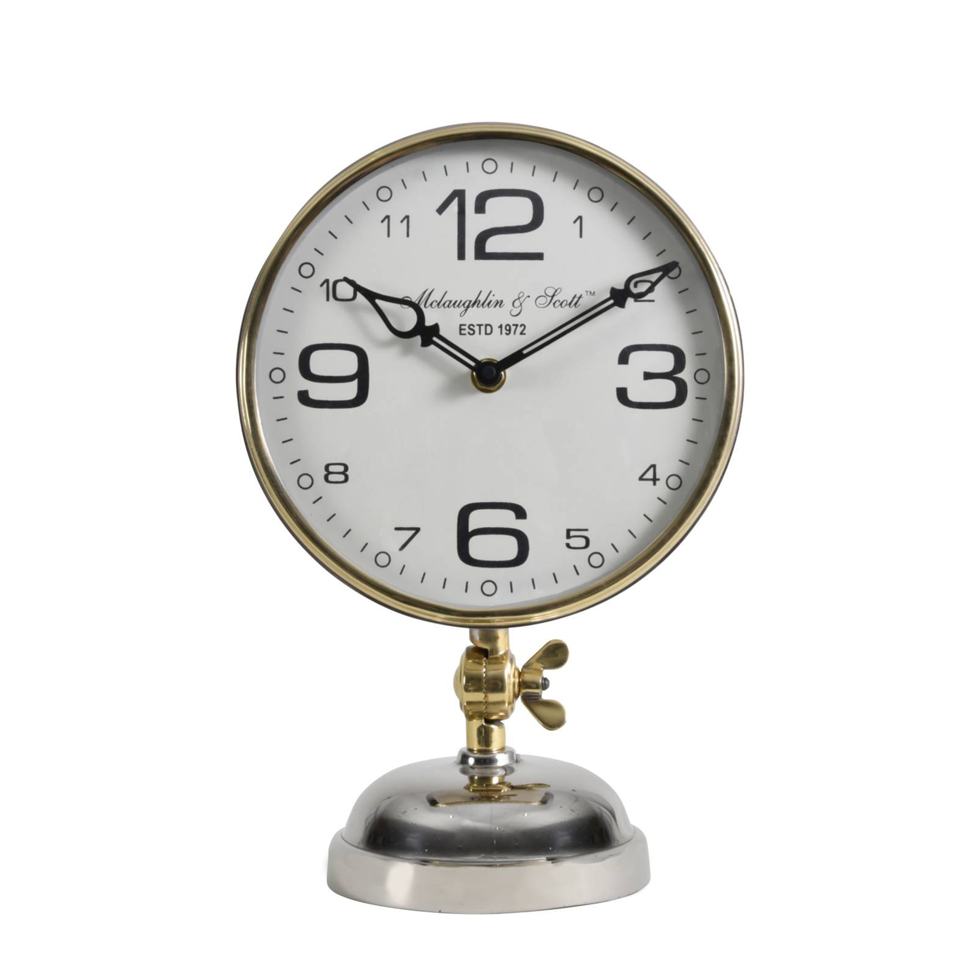 Risby Gold/Silver Mantel Clock