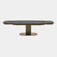 CS4124-S 165 165cm Extending Dining Table In P18C/P29L Calacatta Black Ceramic /Matt Broze