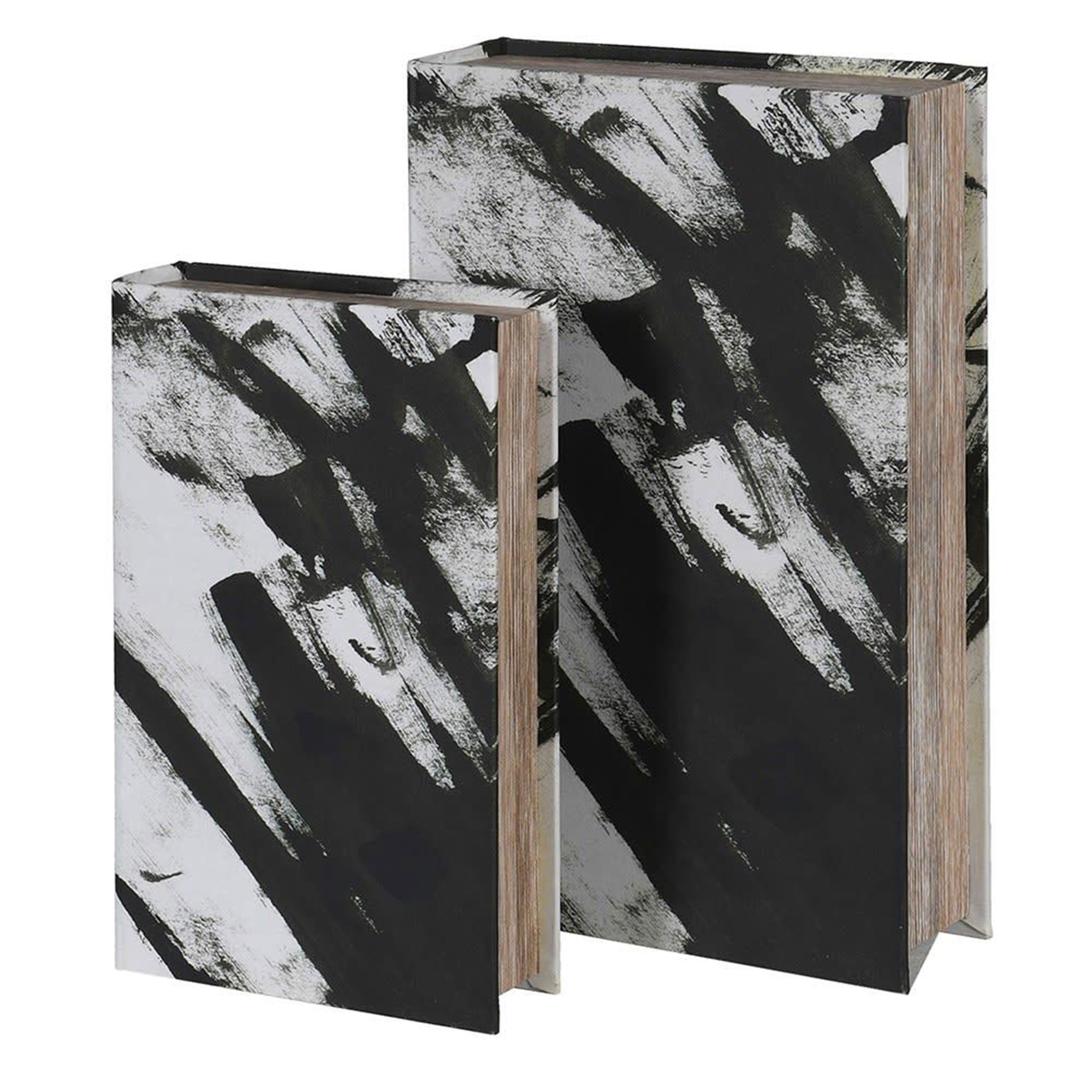 Black & White Book Boxes Set of 2