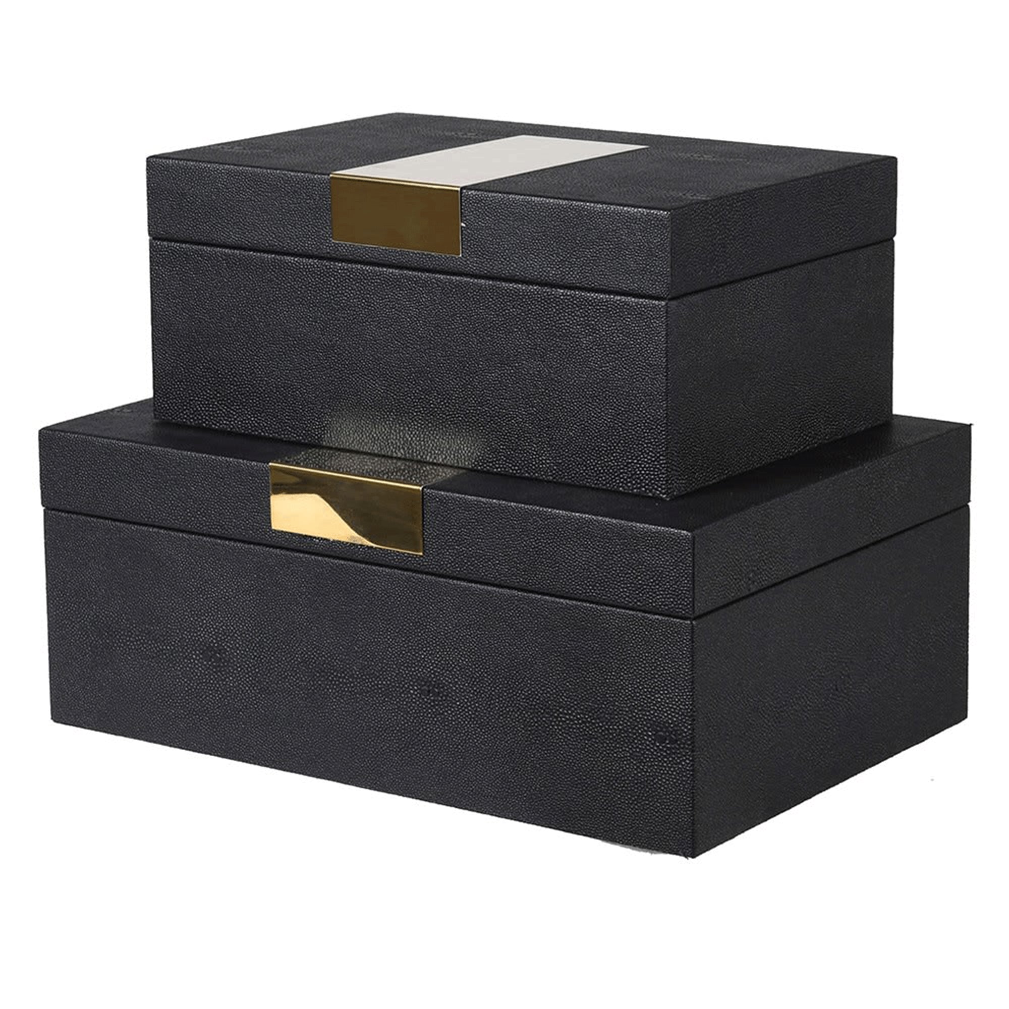 Boxes Black & Gold - Set of 2