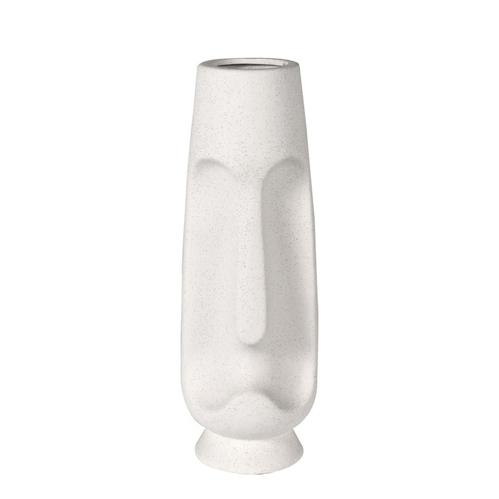 Face Ceramic Vase Cream