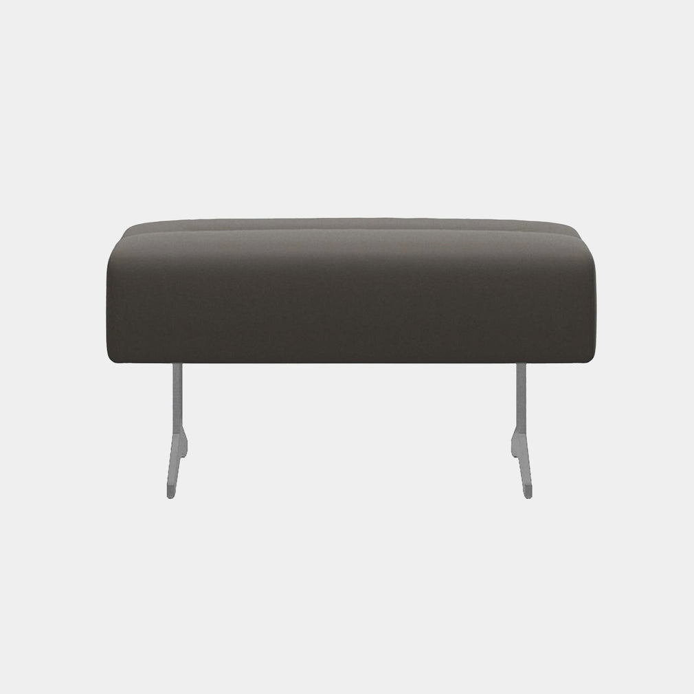 Large Ottoman In Leather Paloma