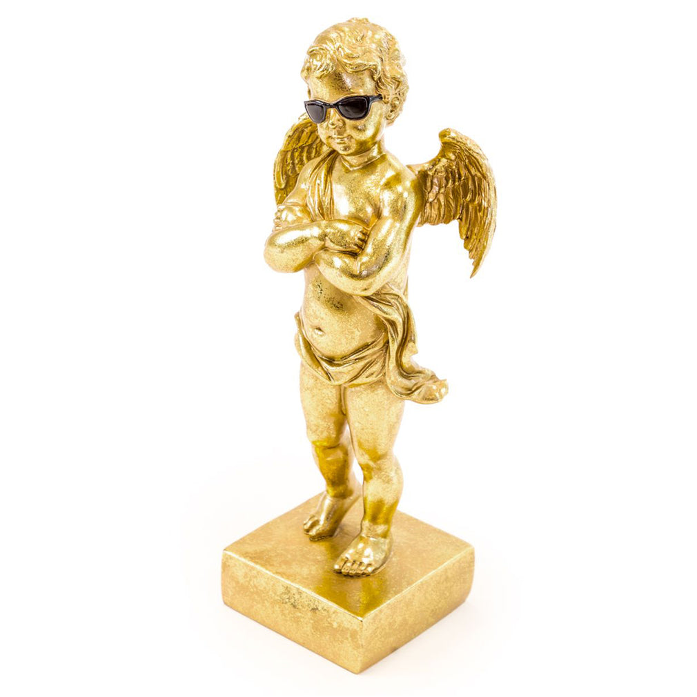 Cherub with Sunglasses Figure on Base