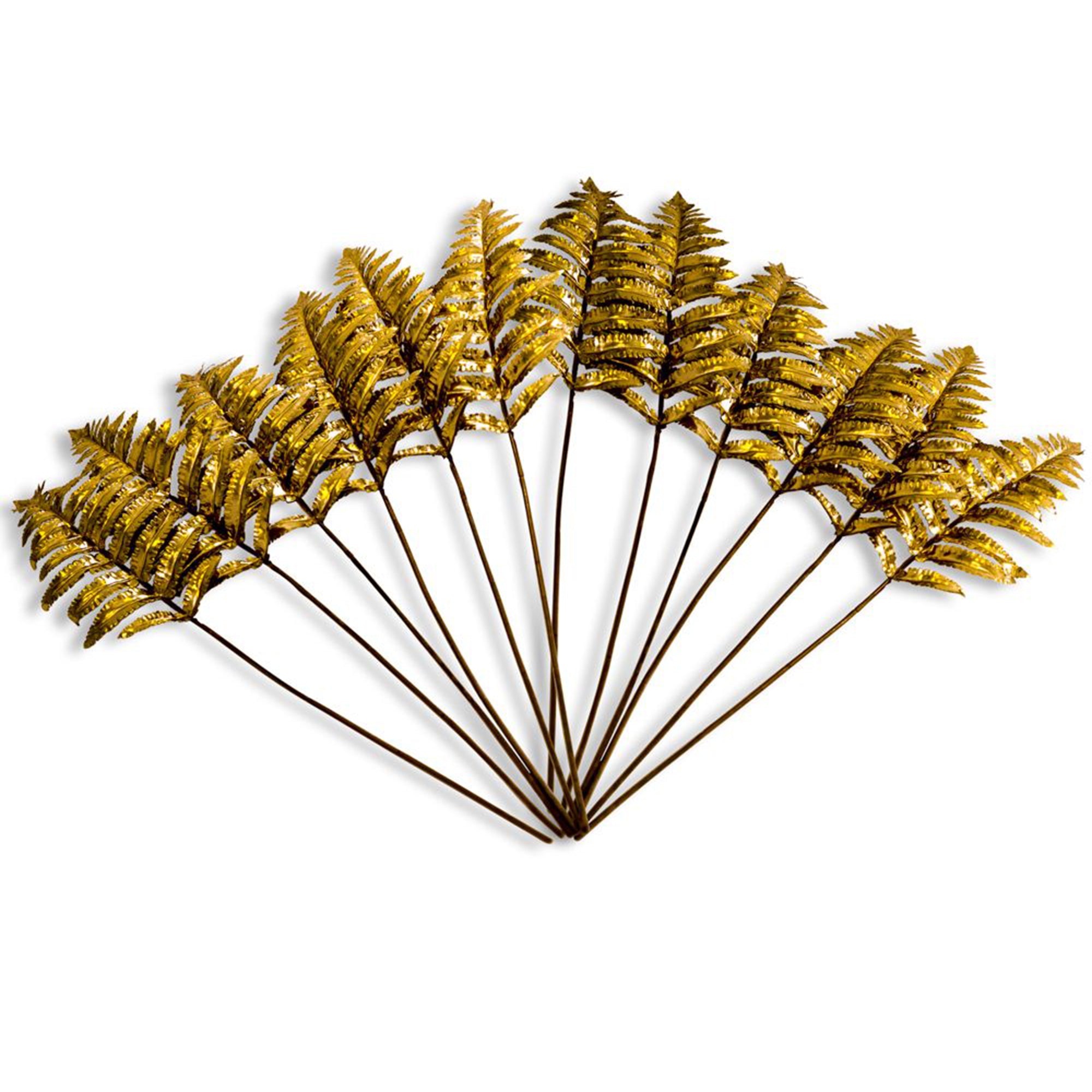 Metallic Gold Boston Fern Tall Stem