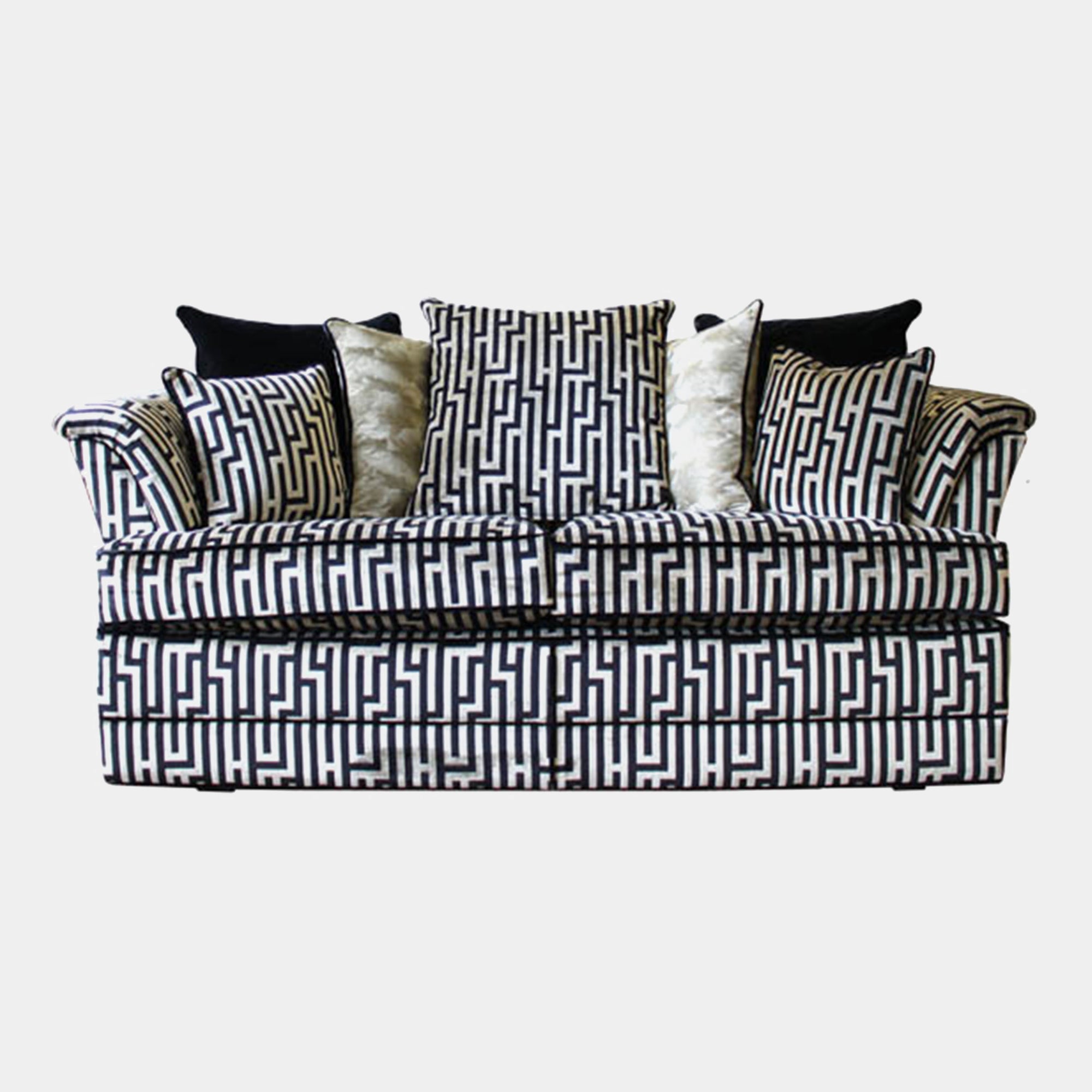 Pillow Back 2.5 Seat Sofa Hexagonal Back In Fabric Grade 9