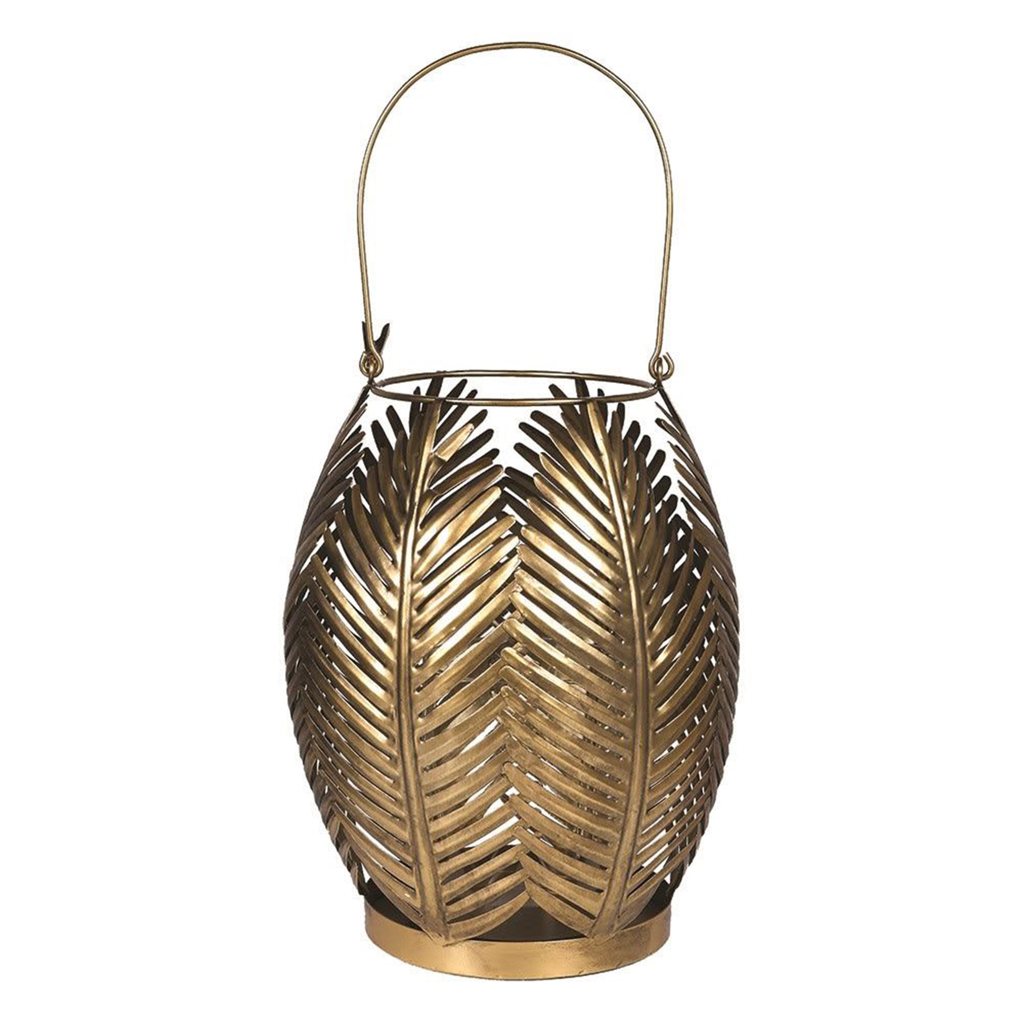 Palm Laf Lantern Oval