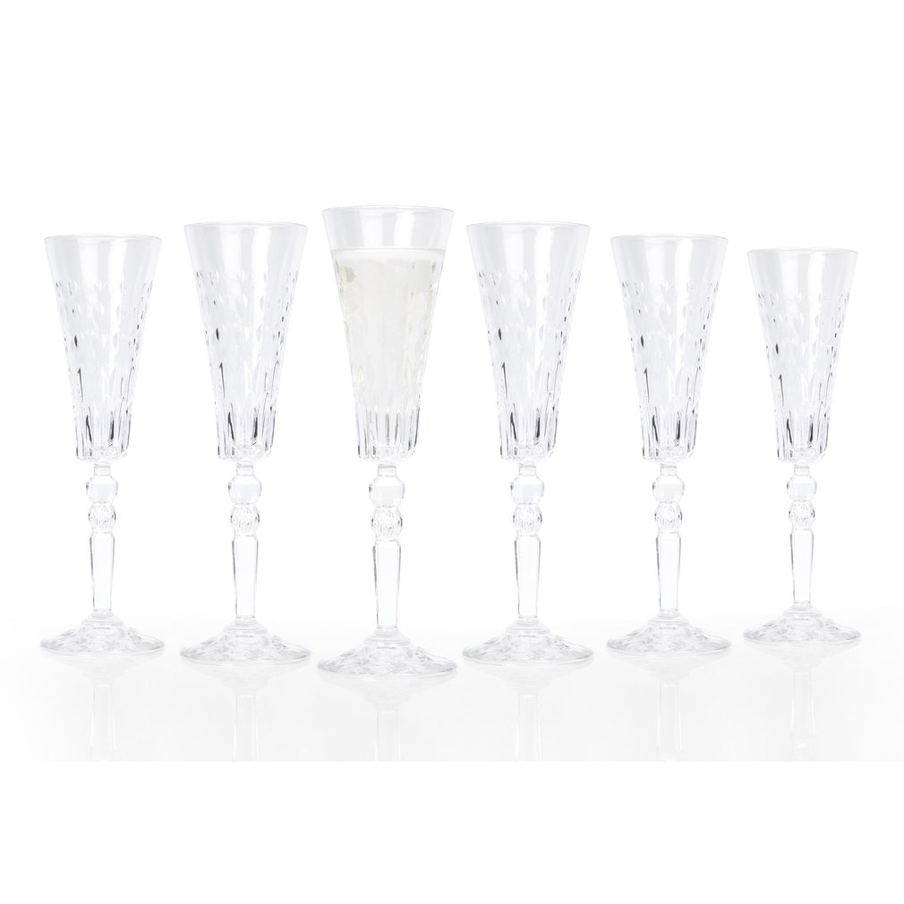 RCR Marilyn Champagne Flutes - Set of 6