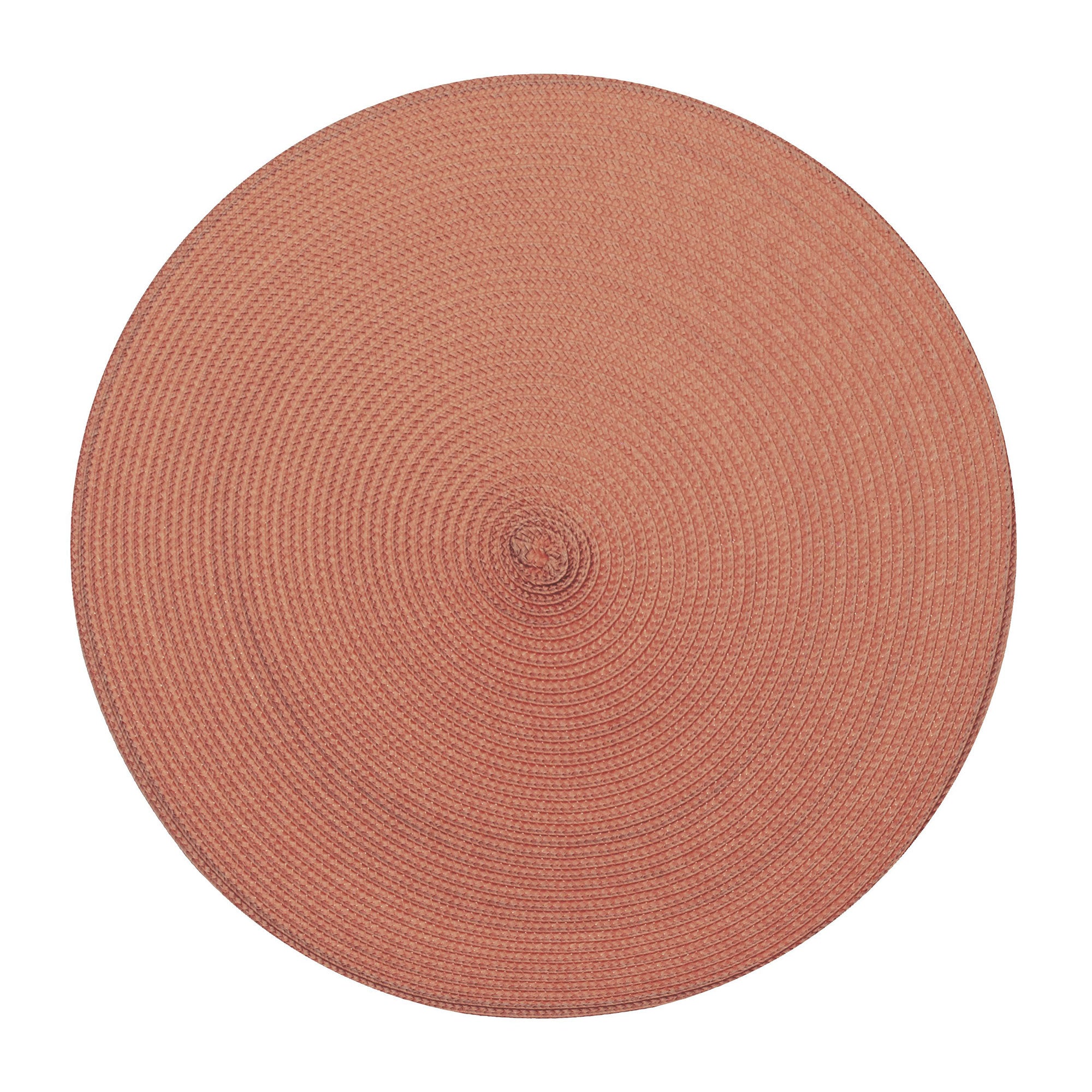 Circular Ribbed Placemat Terracotta
