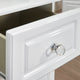 Lincoln - 4 Drawer Bedside White High Gloss With Crystal Handles