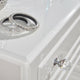 Lincoln - 3 Drawer Deep Chest White High Gloss With Crystal Handles
