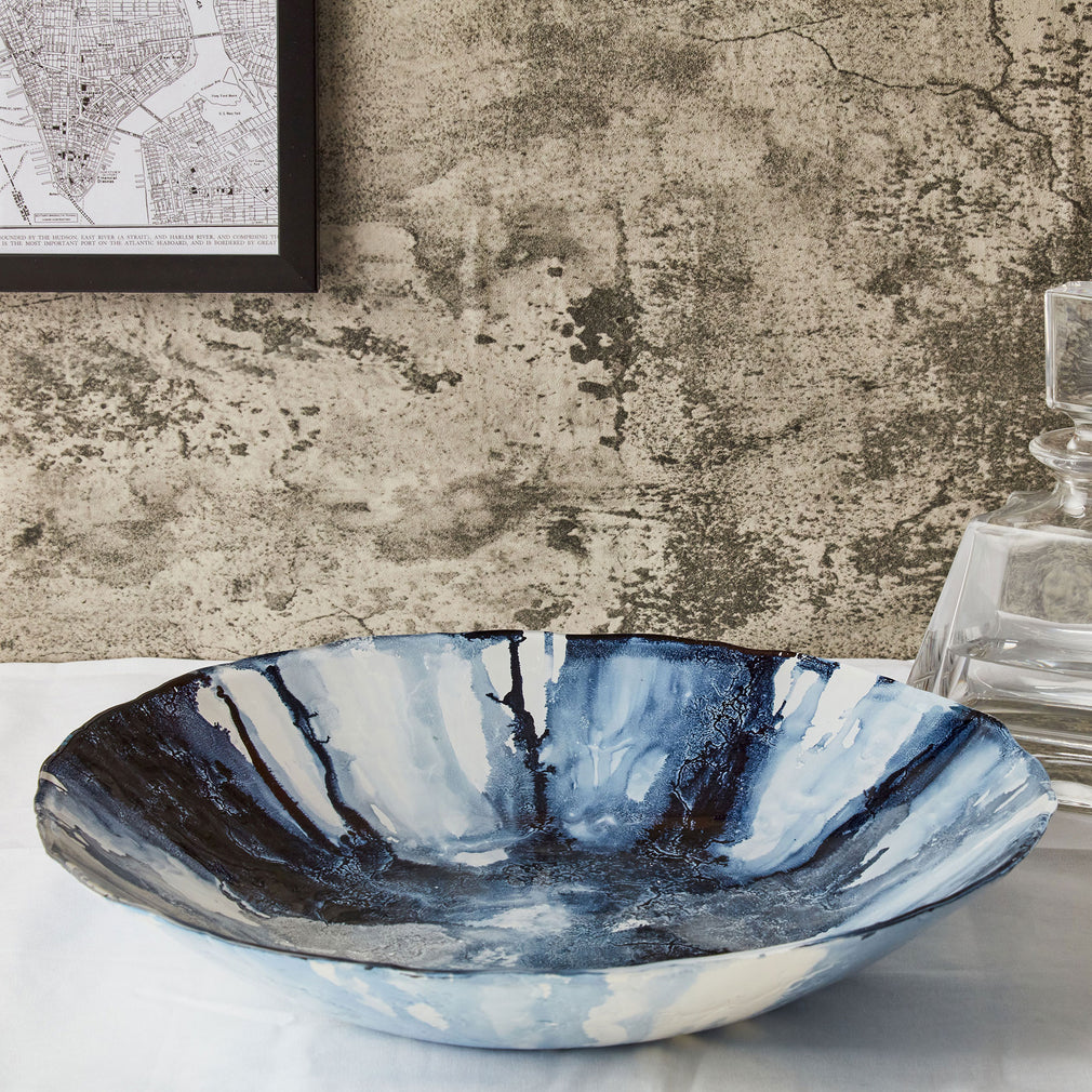 Abstract Blue Bowl