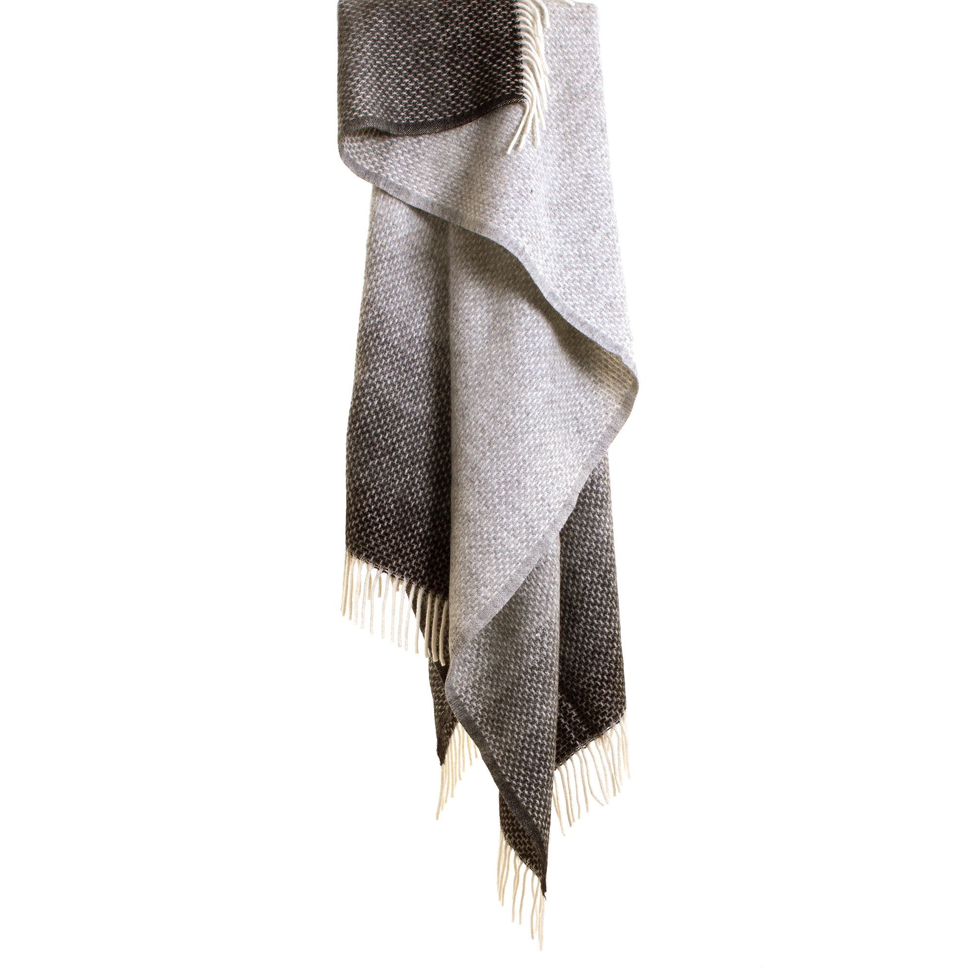 Tweedmill Pebble Ombre Grey Throw