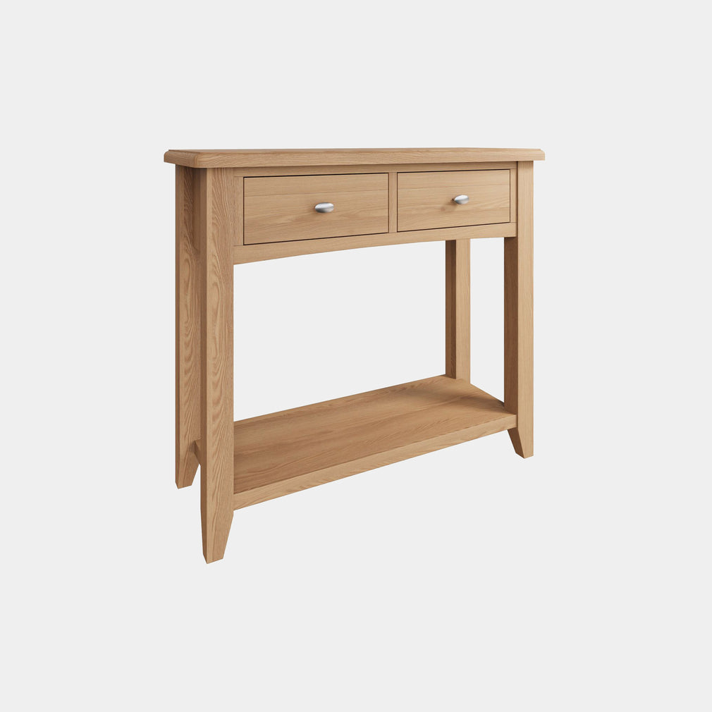 Burham - Console Table Oak Finish