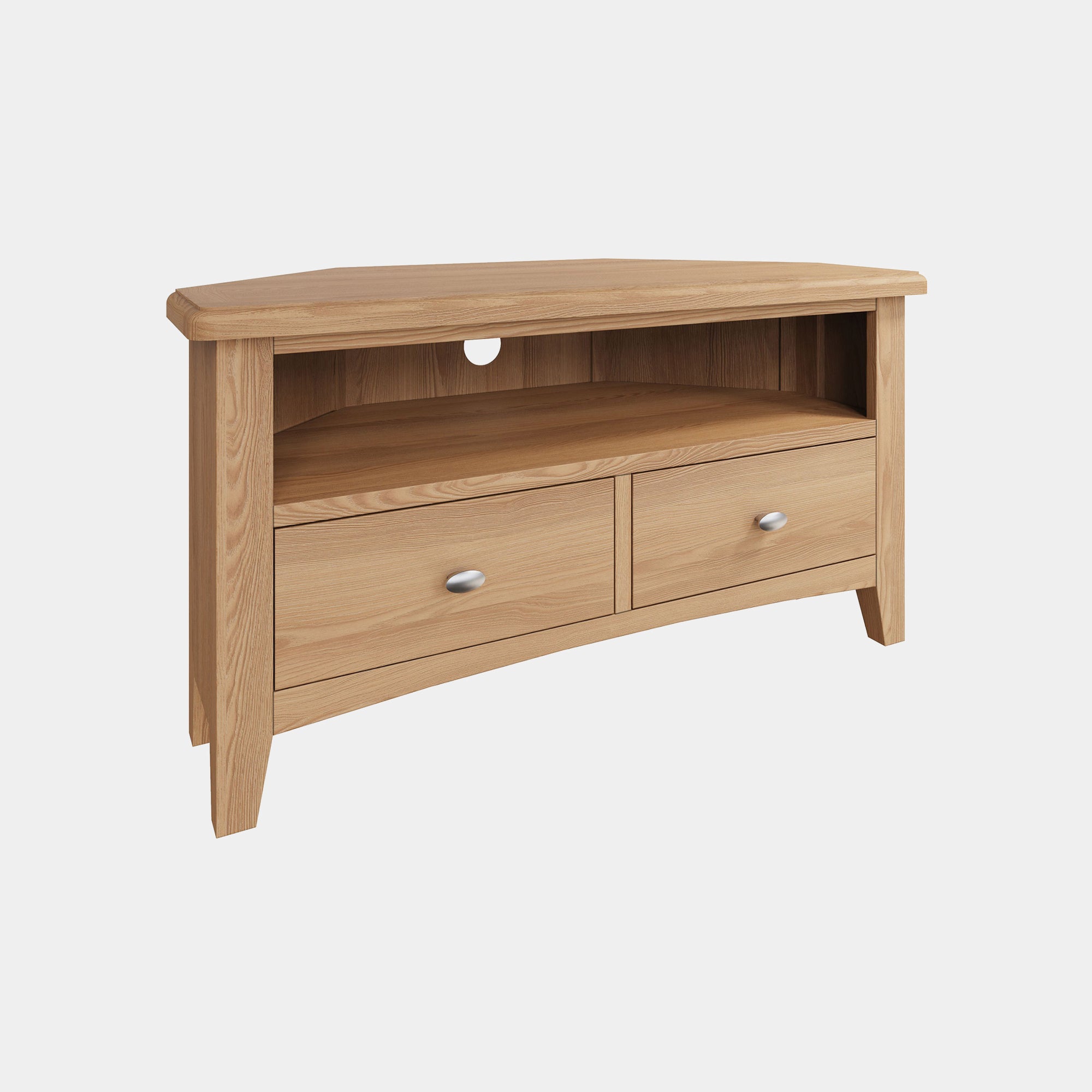 Burham - 90cm Corner TV Unit Oak Finish