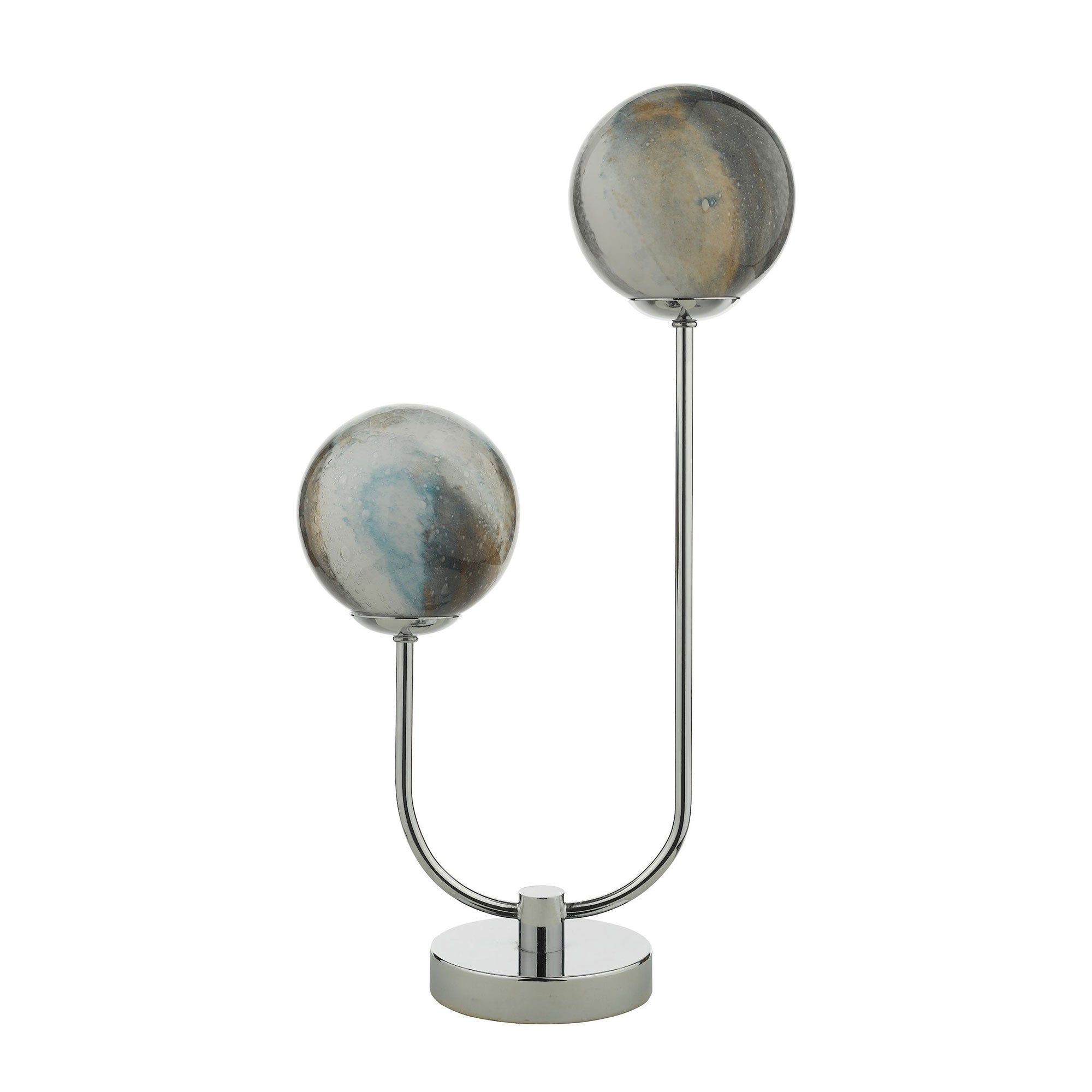 Planets 2 Globe Marble Gold Lamp