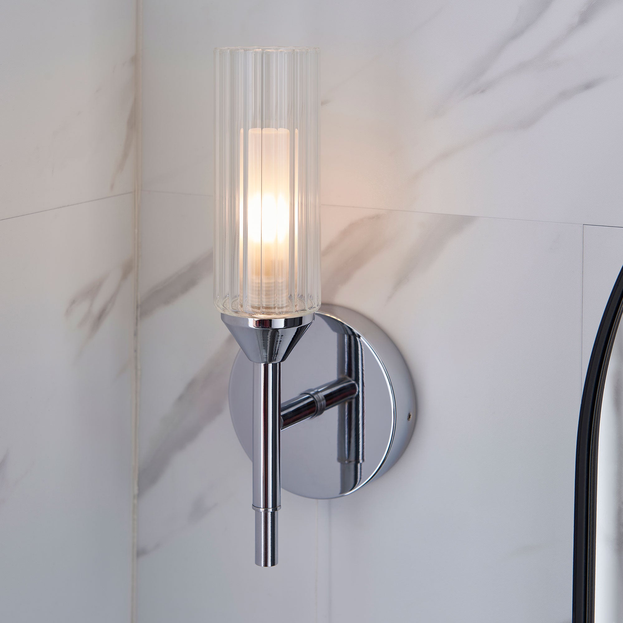 Isaac Bathroom Wall Light Chrome