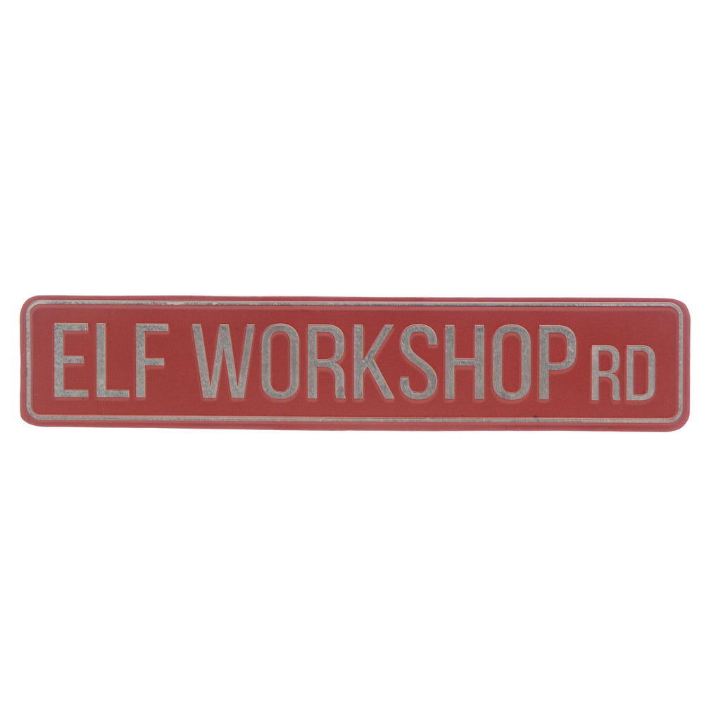 Elf Workshop Rd'  Sign