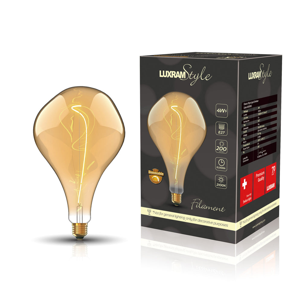 Rimini Decorative LED 4w Bulb ES Amber
