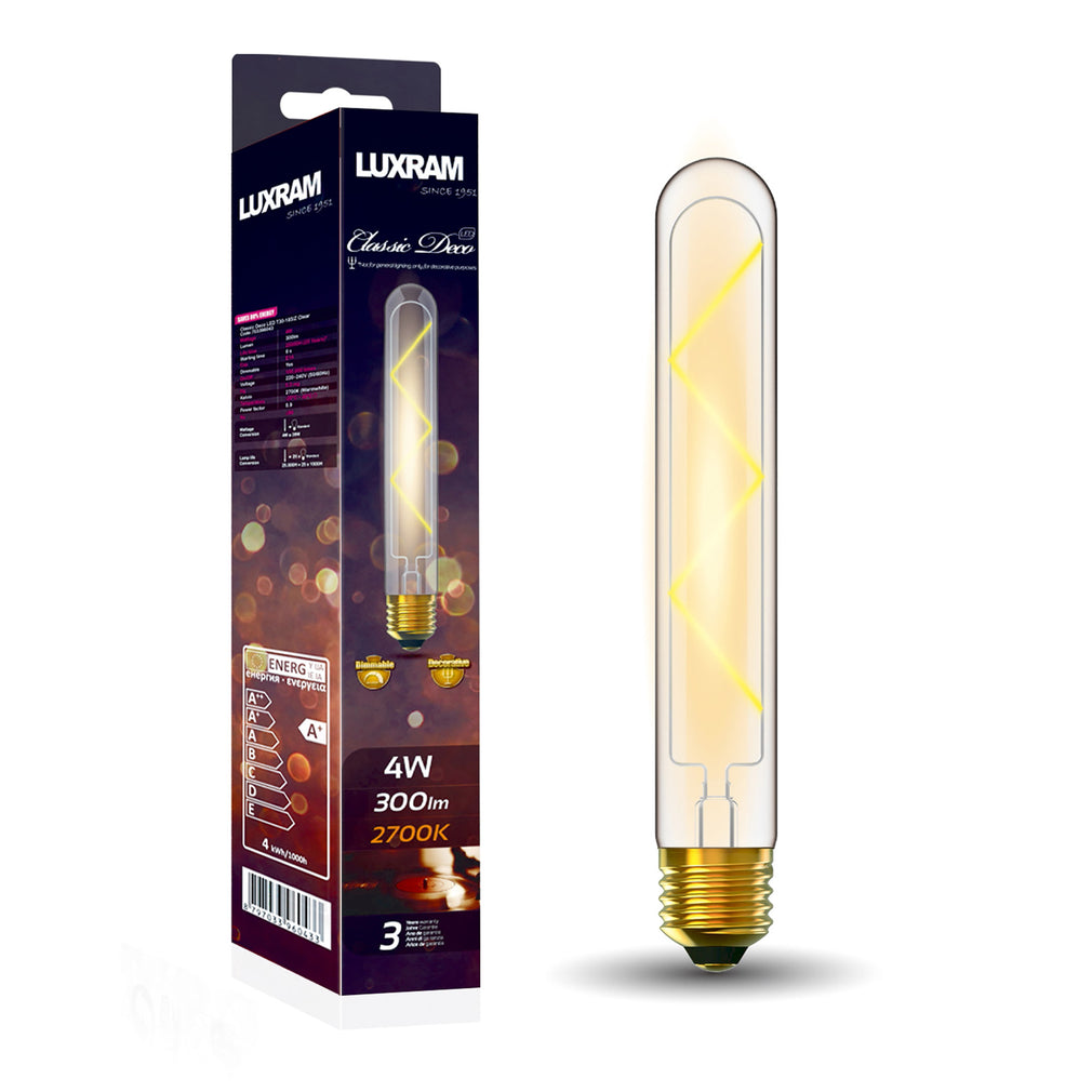 Tubular LED 4w Bulb ES Amber