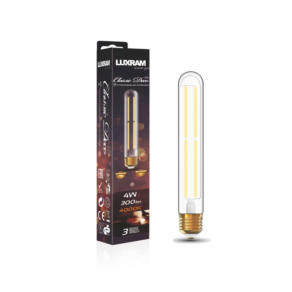 Tubular LED 4w Bulb ES Clear Cool White