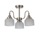 Lomax 3 Light Satin Nickel Frost Glass