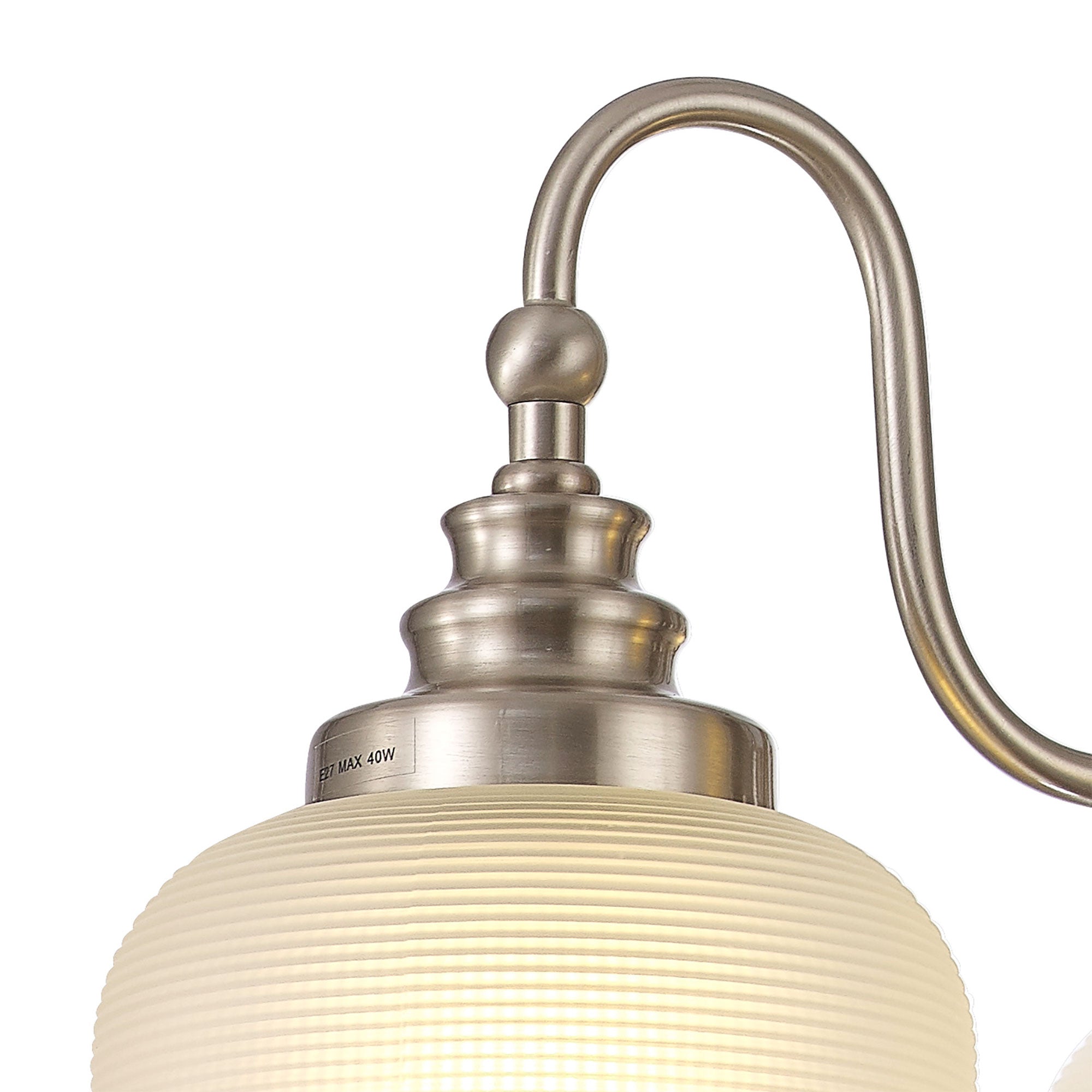 Lomax 3 Light Satin Nickel Frost Glass