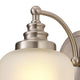 Lomax Wall Light Satin Nickel Frost Glass